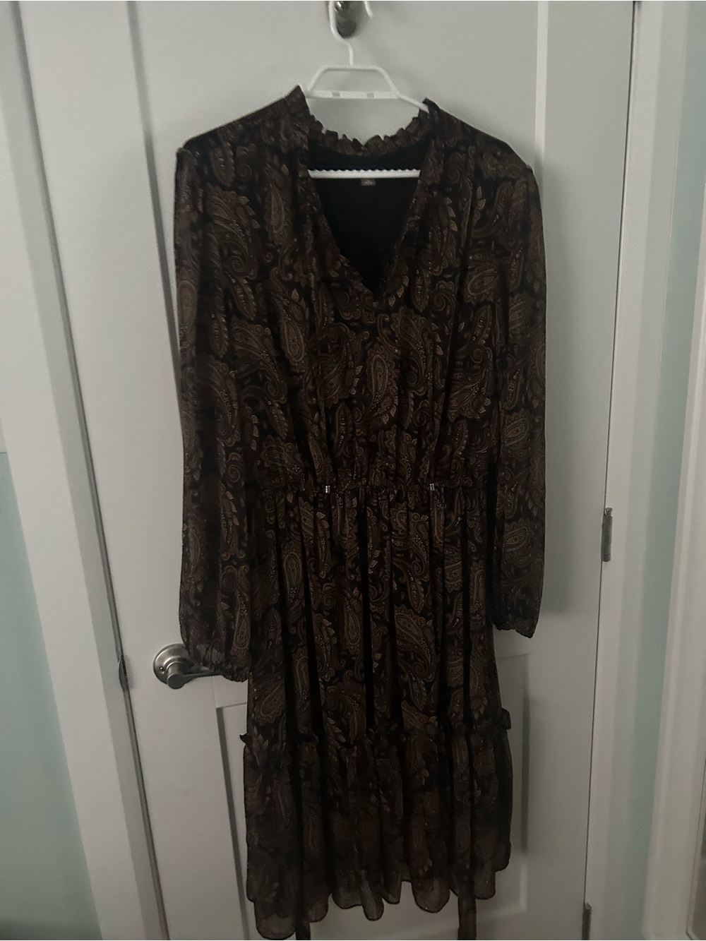 Tommy Hilfiger Brown Paisley Midi Dress
